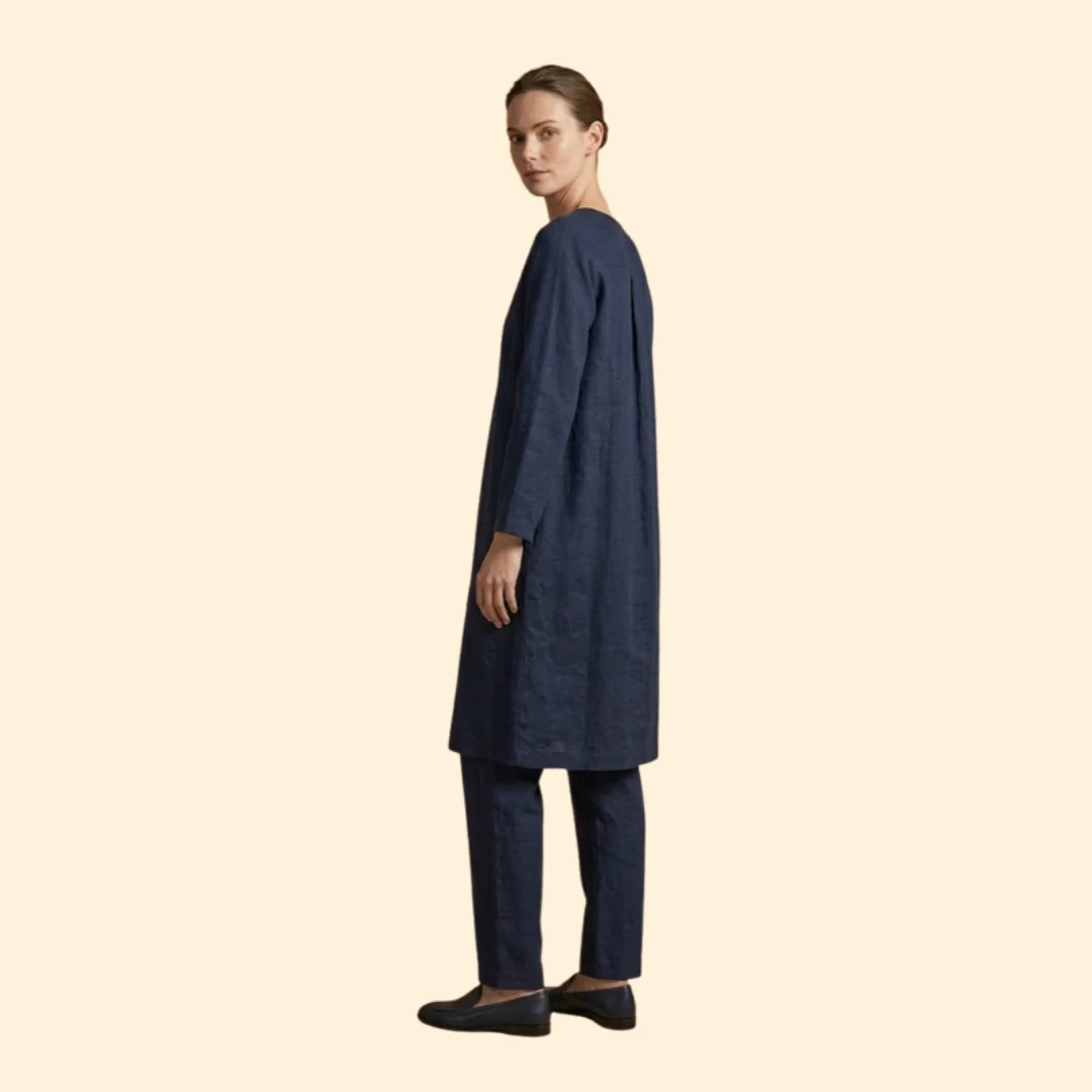 Women’s Two-Piece Set with V-Neck Tunic - Image 4