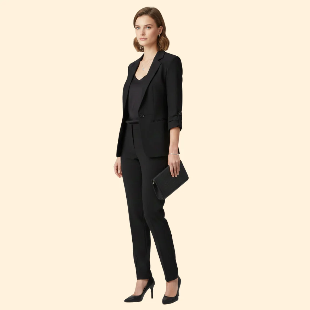Women’s Two Piece Suit with Matching Trousers - Image 3