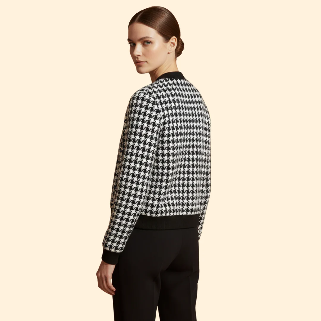 Women’s Urban Plaid Bomber Jacket with Front Pockets - Image 7
