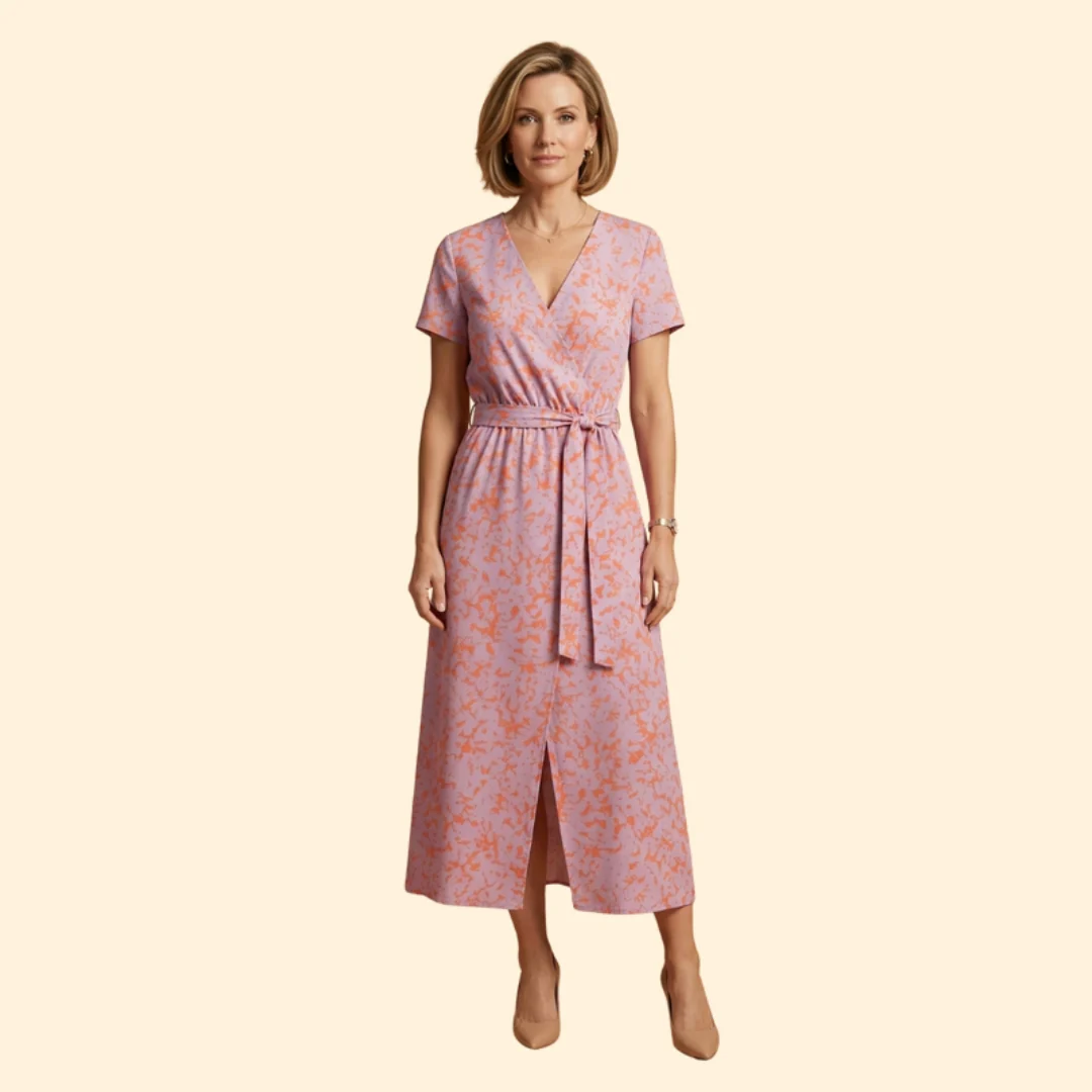 Women's V-Neck Dress Sleeveless - Image 2