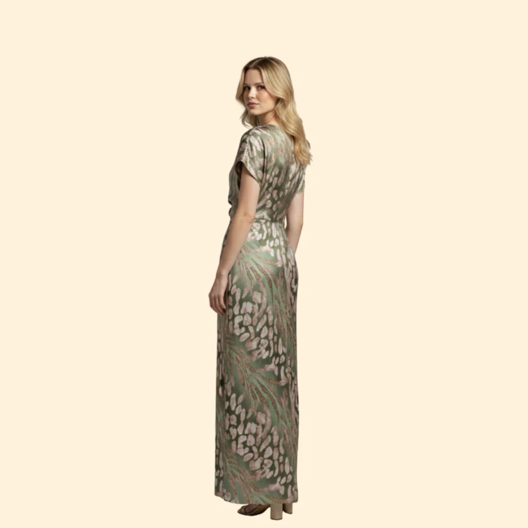 Women’s V-Neck Dress with Knotted Front - Image 5
