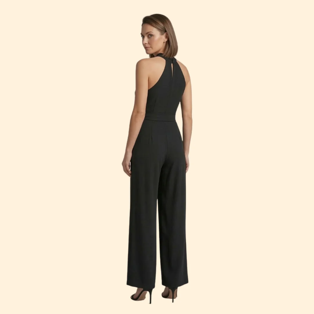 Women’s V Neck Jumpsuit Wide Leg Fit - Image 4