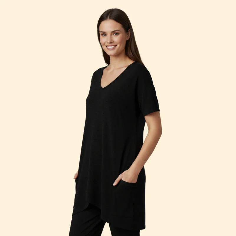 Women’s V-Neck T-Shirt with Pockets - Image 4