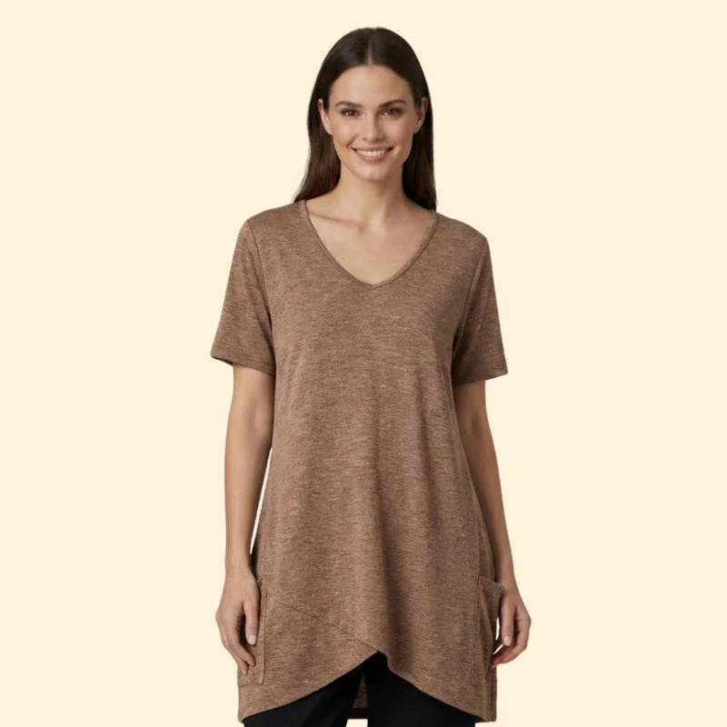Women’s V-Neck T-Shirt with Pockets - Image 7
