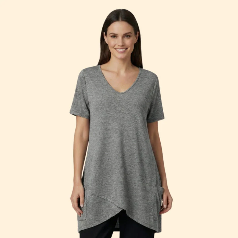 Women’s V-Neck T-Shirt with Pockets - Image 8