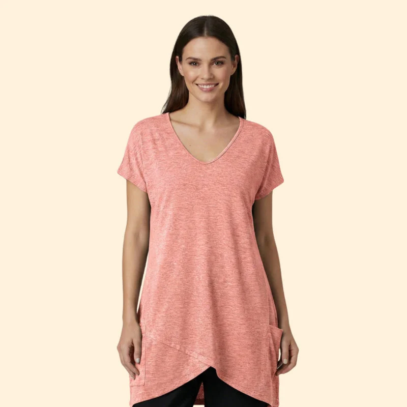 Women’s V-Neck T-Shirt with Pockets - Image 9