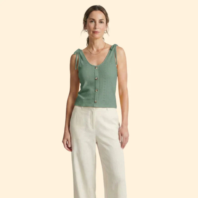 Women’s V-Neck Tank with Button Closure - Image 11