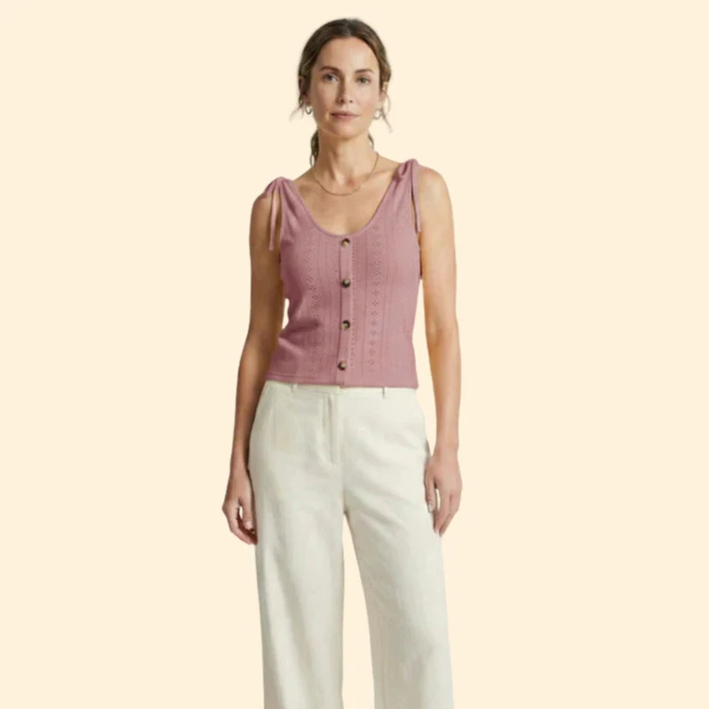 Women’s V-Neck Tank with Button Closure - Image 12