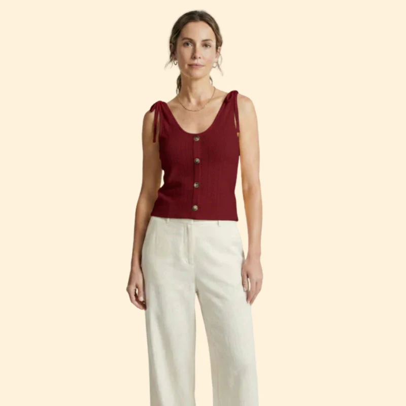 Women’s V-Neck Tank with Button Closure - Image 7