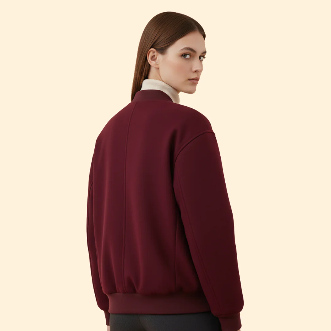 Women’s Varsity Bomber Jacket with Side Pockets - Image 4