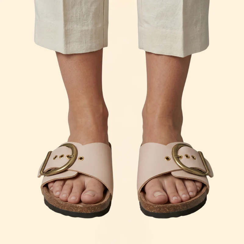 Women's Vintage Sandals with Buckle - Image 3