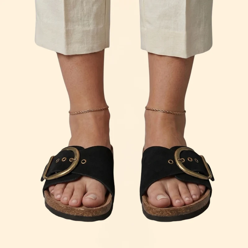 Women's Vintage Sandals with Buckle - Image 7