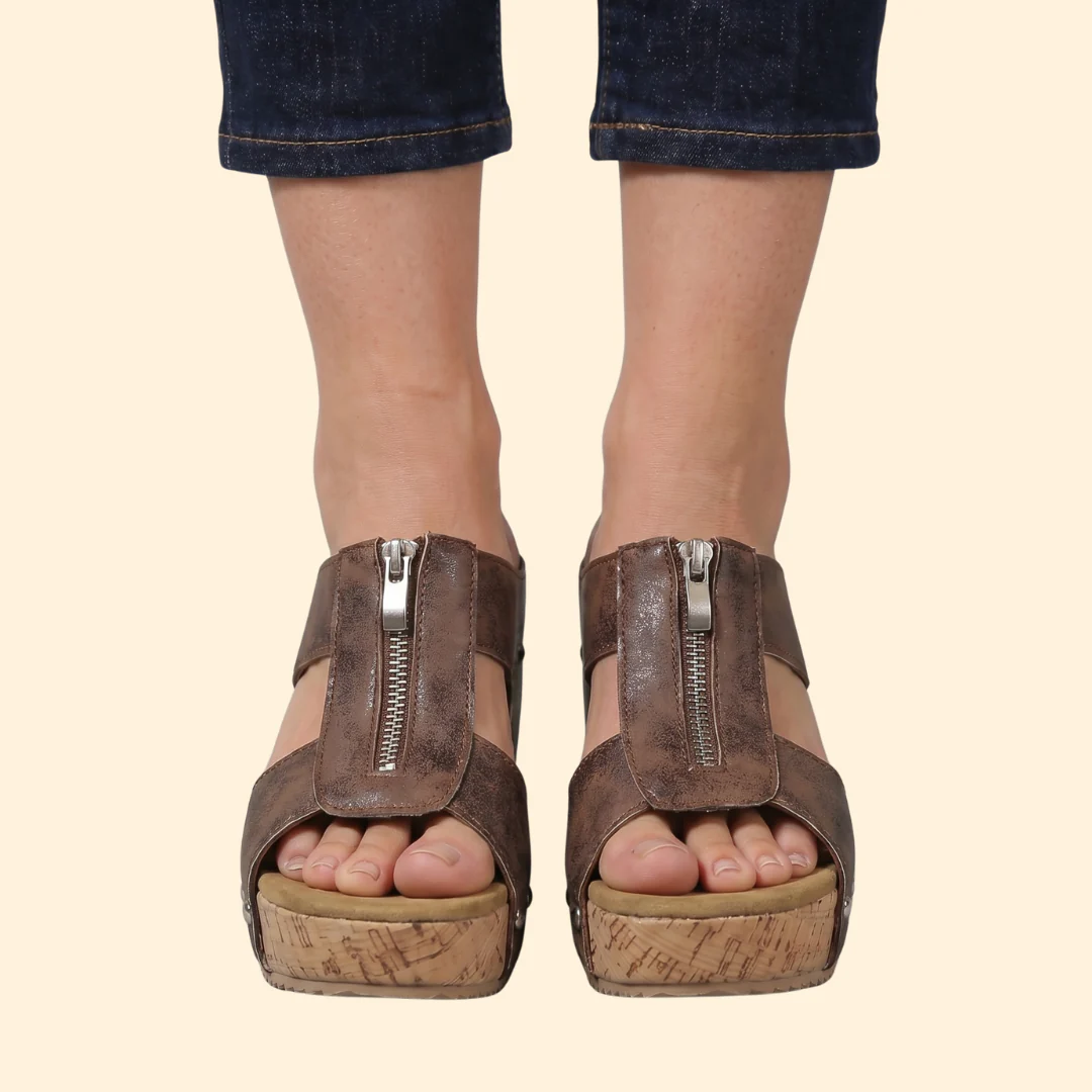 Women's Vintage Wedge Platform Sandals - Image 7