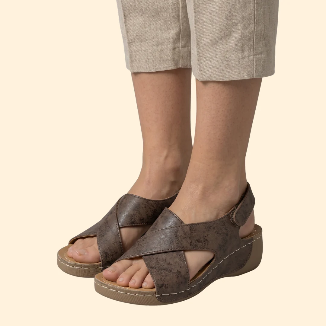 Women's Wedge Platform Sandals with Cushioned Insole - Image 5