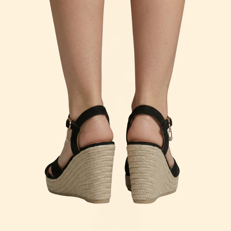 Women's Wedge Sandals Buckle - Image 5