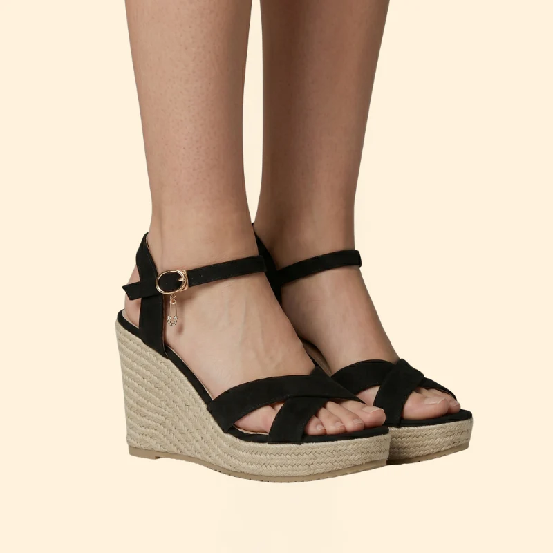 Women's Wedge Sandals Buckle - Image 6