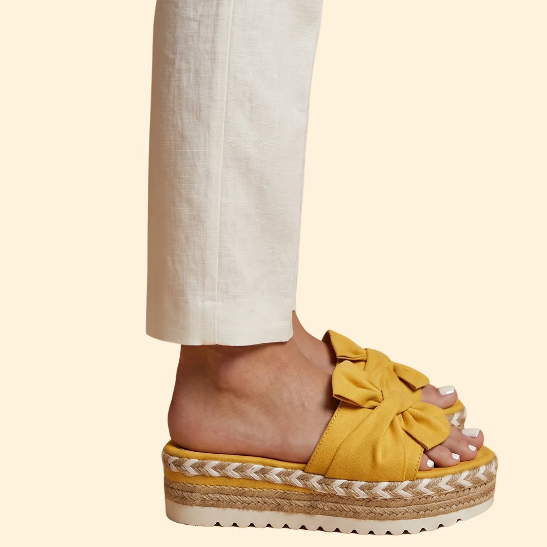 Women's Wedge Sandals with Bow - Image 4