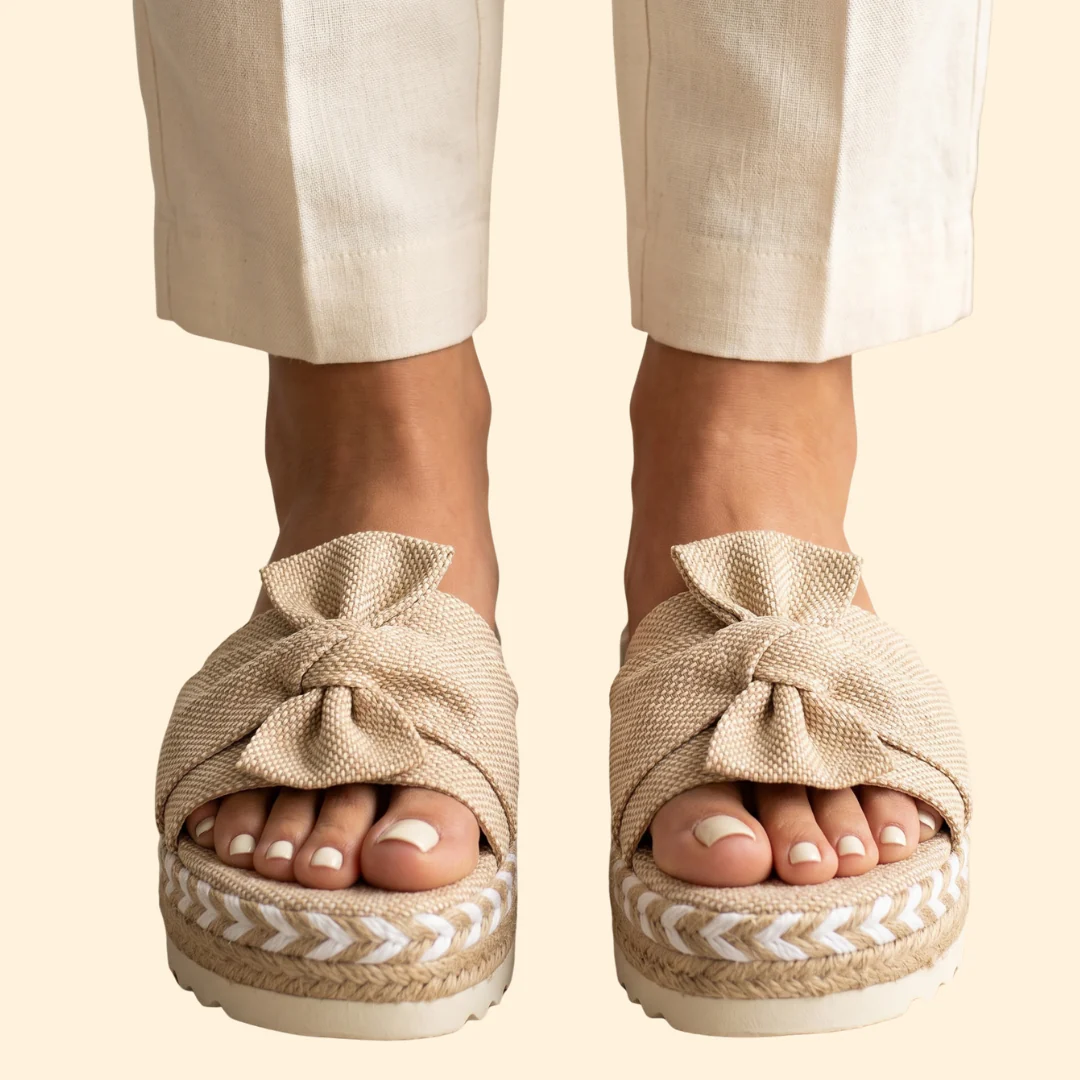 Women's Wedge Sandals with Bow - Image 7