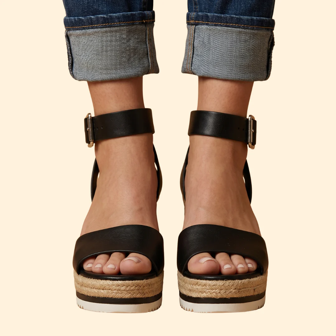 Women’s Wedge Sandals with Cork Heel - Image 3