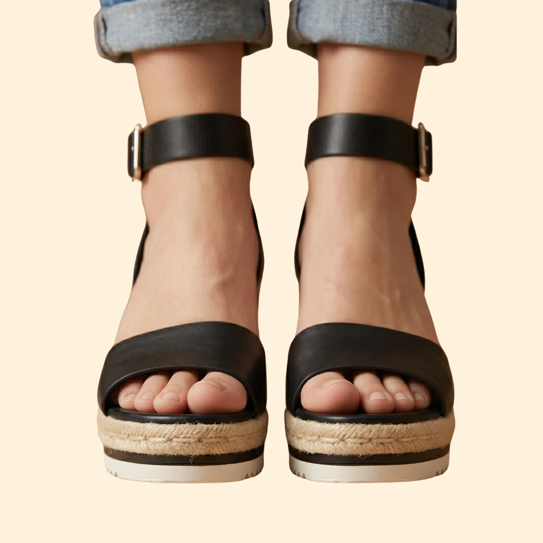 Women’s Wedge Sandals with Cork Heel - Image 5