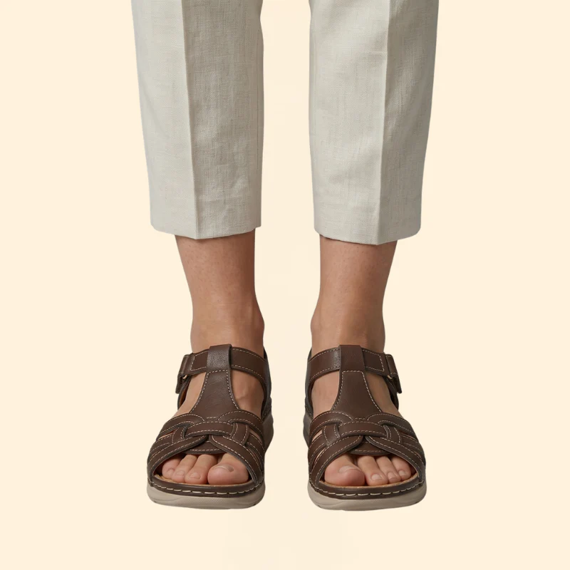 Women's Wedge Sandals with Cushioned Sole - Image 3