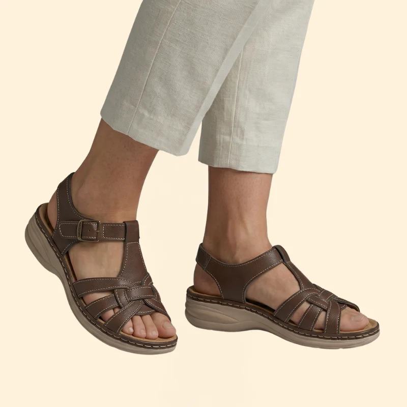 Women's Wedge Sandals with Cushioned Sole - Image 5