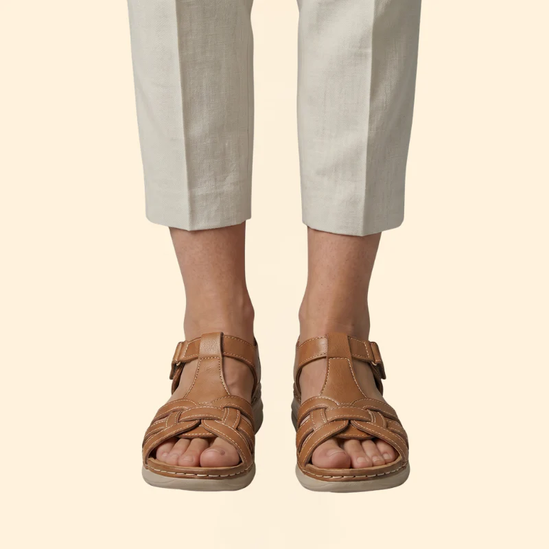 Women's Wedge Sandals with Cushioned Sole - Image 7