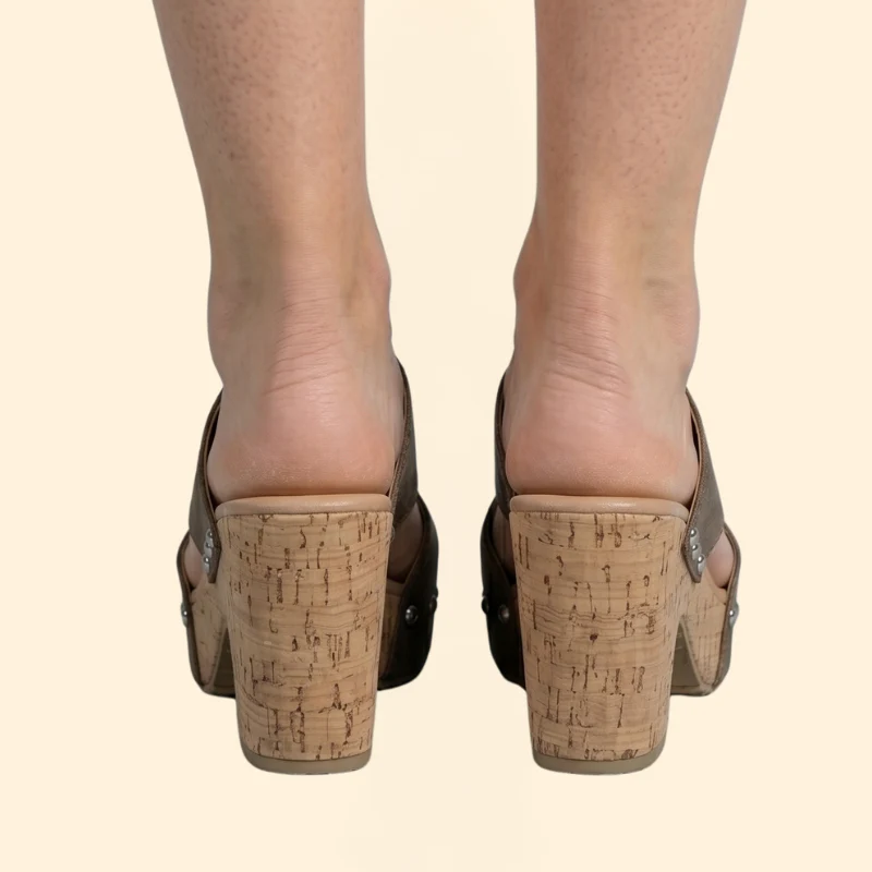 Women's Wedge Sandals with Studs - Image 8