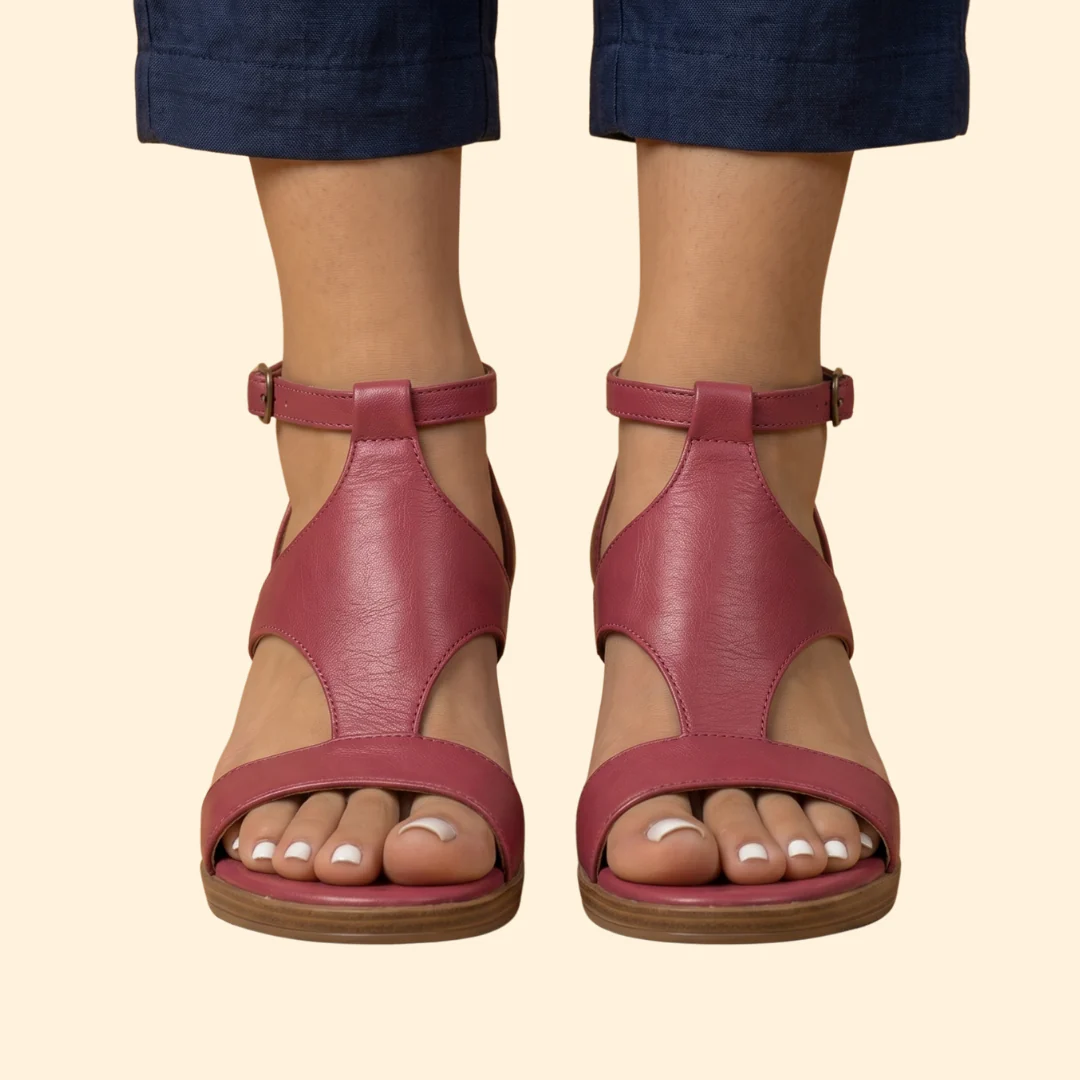 Women's Wedge Sandals with T-Strap - Image 4