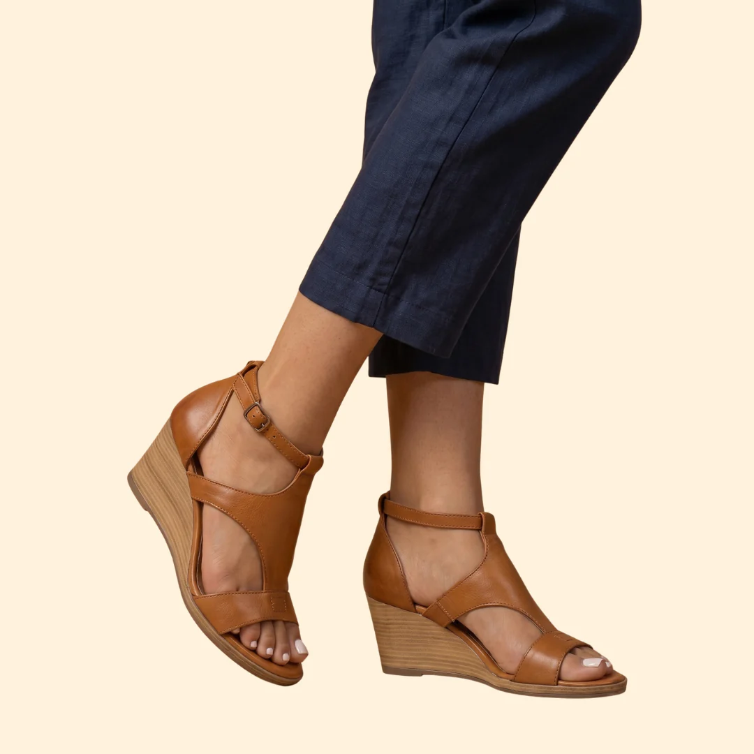 Women's Wedge Sandals with T-Strap - Image 6