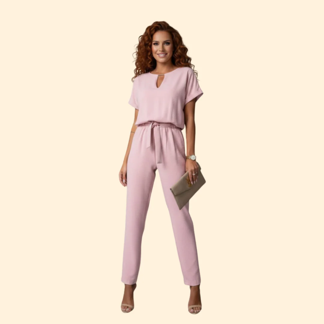 Women’s Wide-Leg Jumpsuit with Belt Detail - Image 7