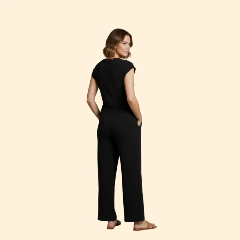 Women’s Wide-Leg Jumpsuit with Button Placket - Image 4
