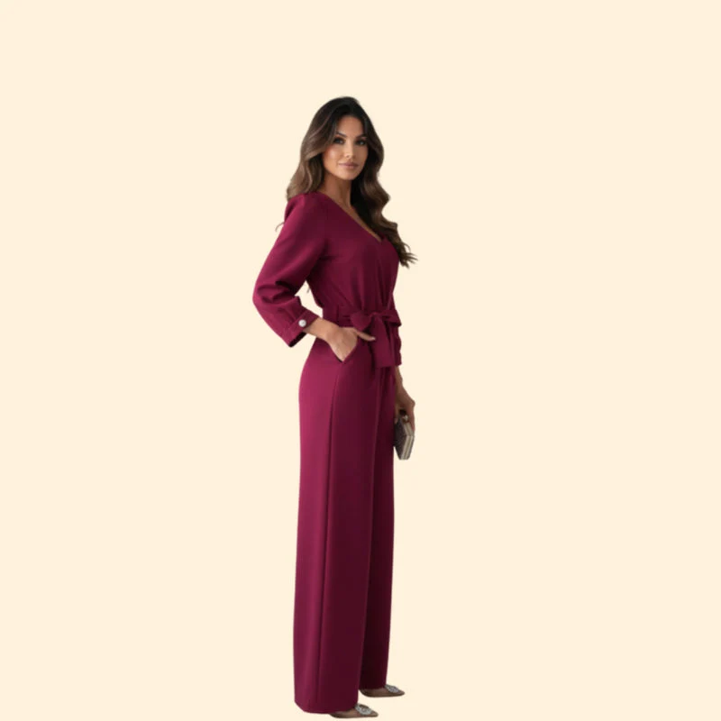 Women’s Wide-Leg Jumpsuit with Elegant Design - Image 3