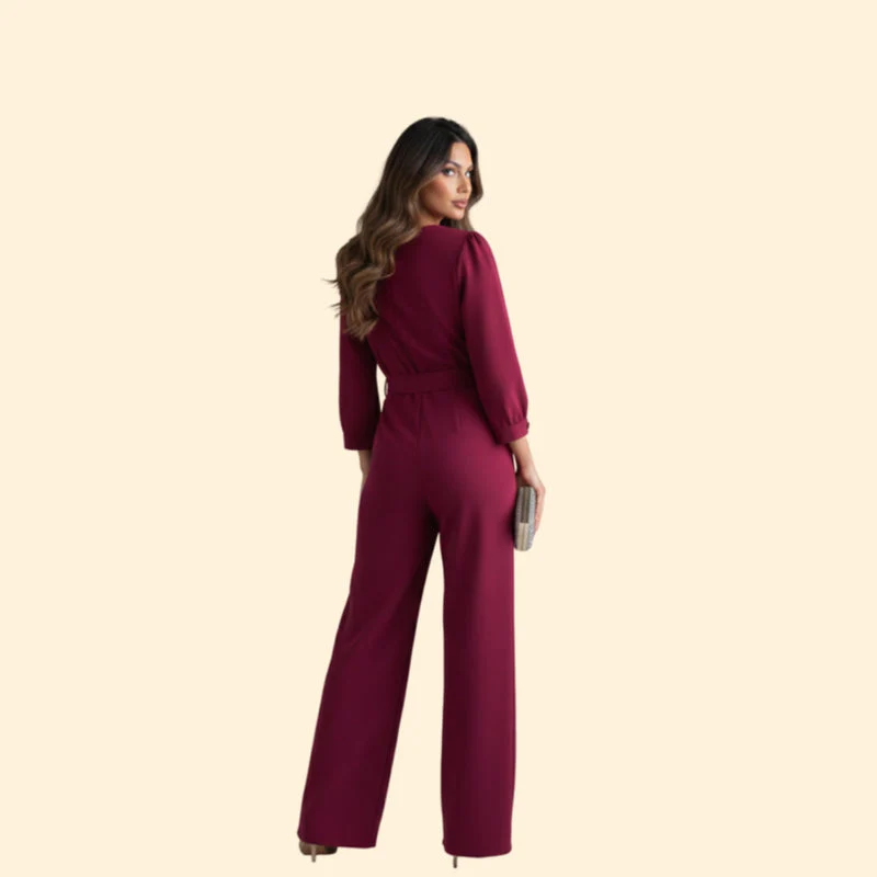 Women’s Wide-Leg Jumpsuit with Elegant Design - Image 4