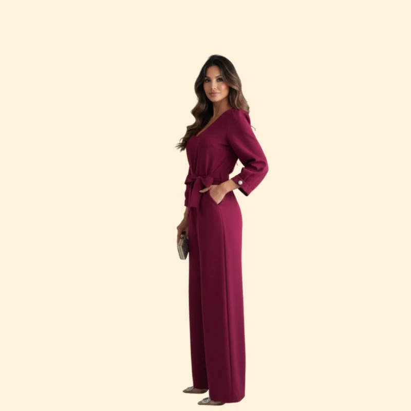 Women’s Wide-Leg Jumpsuit with Elegant Design - Image 5