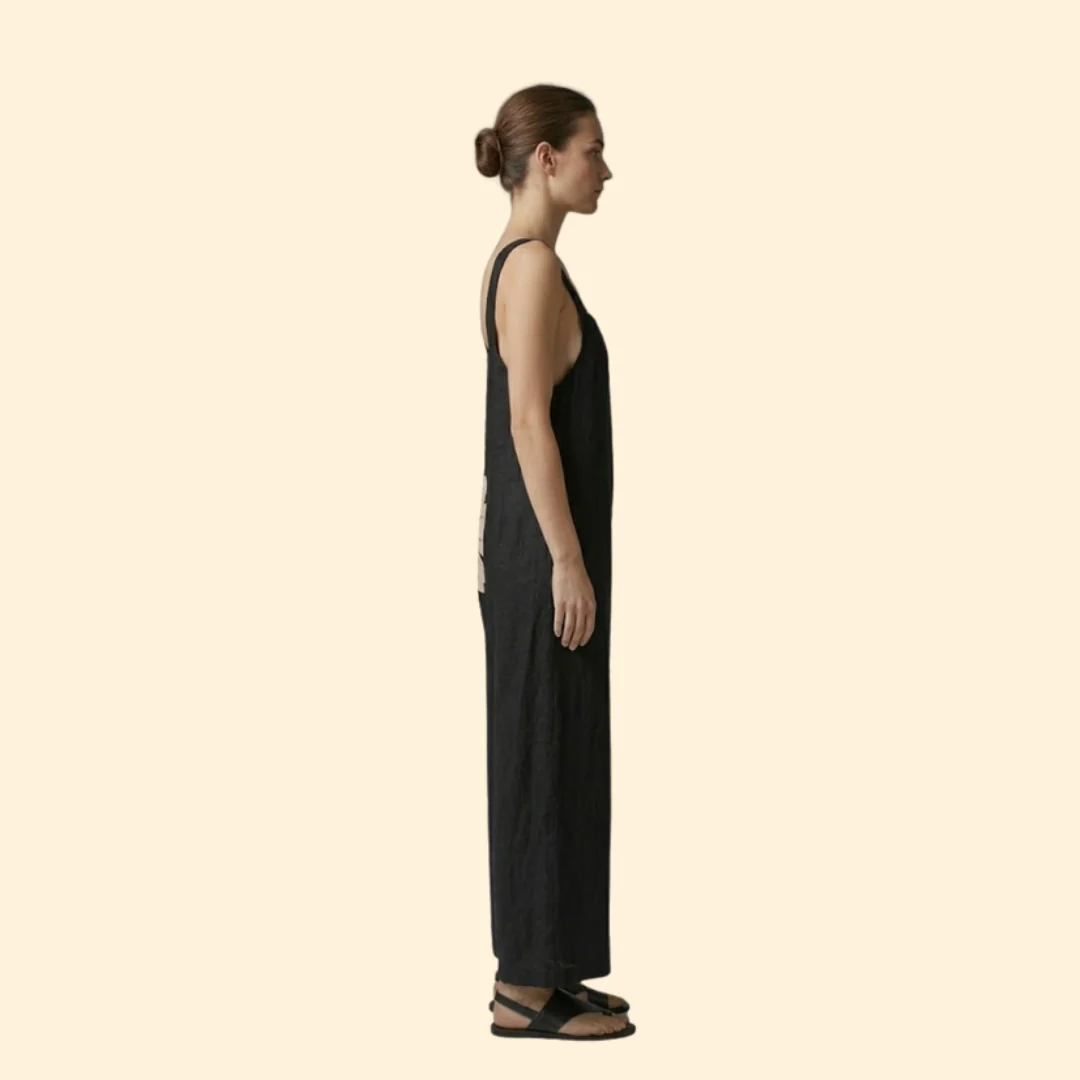 Women’s Wide Leg Jumpsuit with Floral Print - Image 3