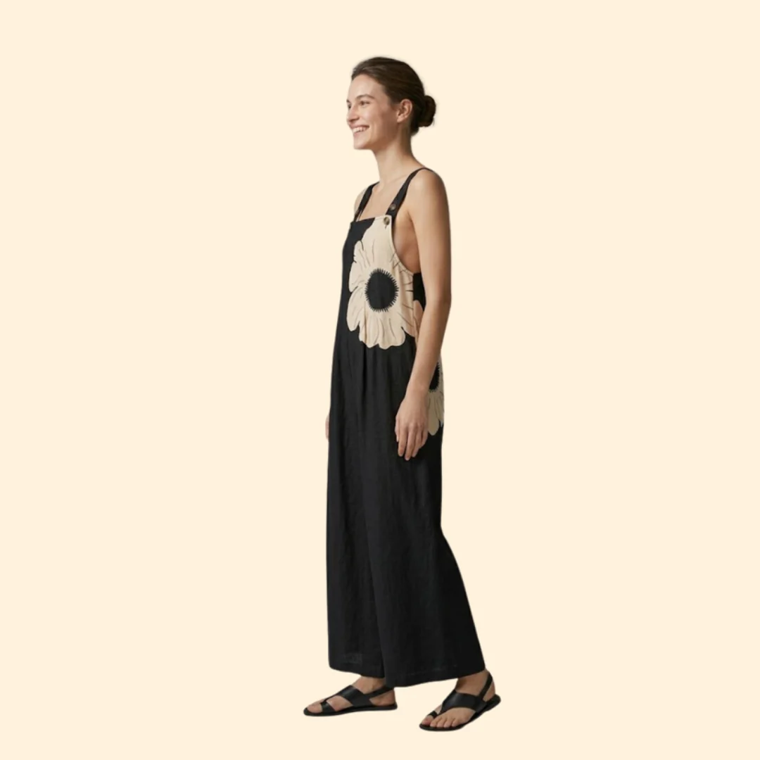 Women’s Wide Leg Jumpsuit with Floral Print - Image 5