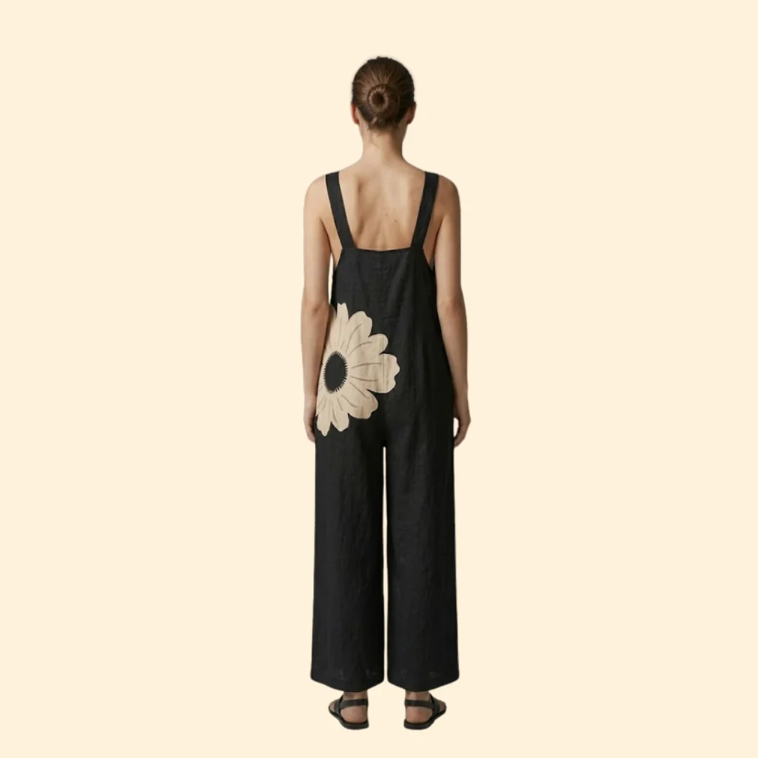 Women’s Wide Leg Jumpsuit with Floral Print - Image 6