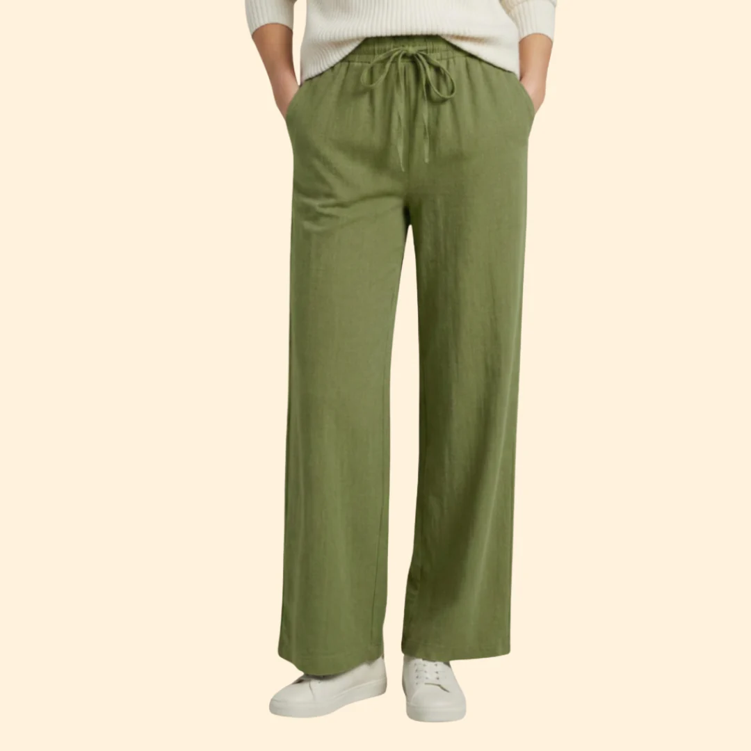 Women’s Wide Leg Pants with Adjustable Waistband - Image 13