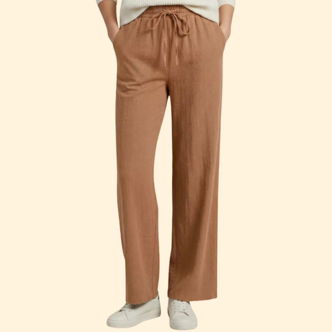 Women’s Wide Leg Pants with Adjustable Waistband - Image 15