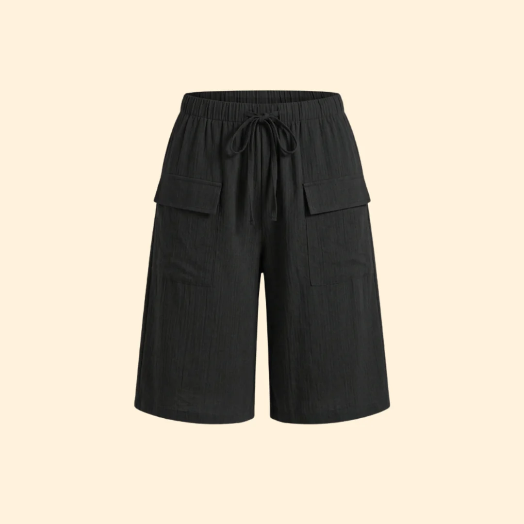 Women’s Wide Leg Shorts with Cargo Pockets