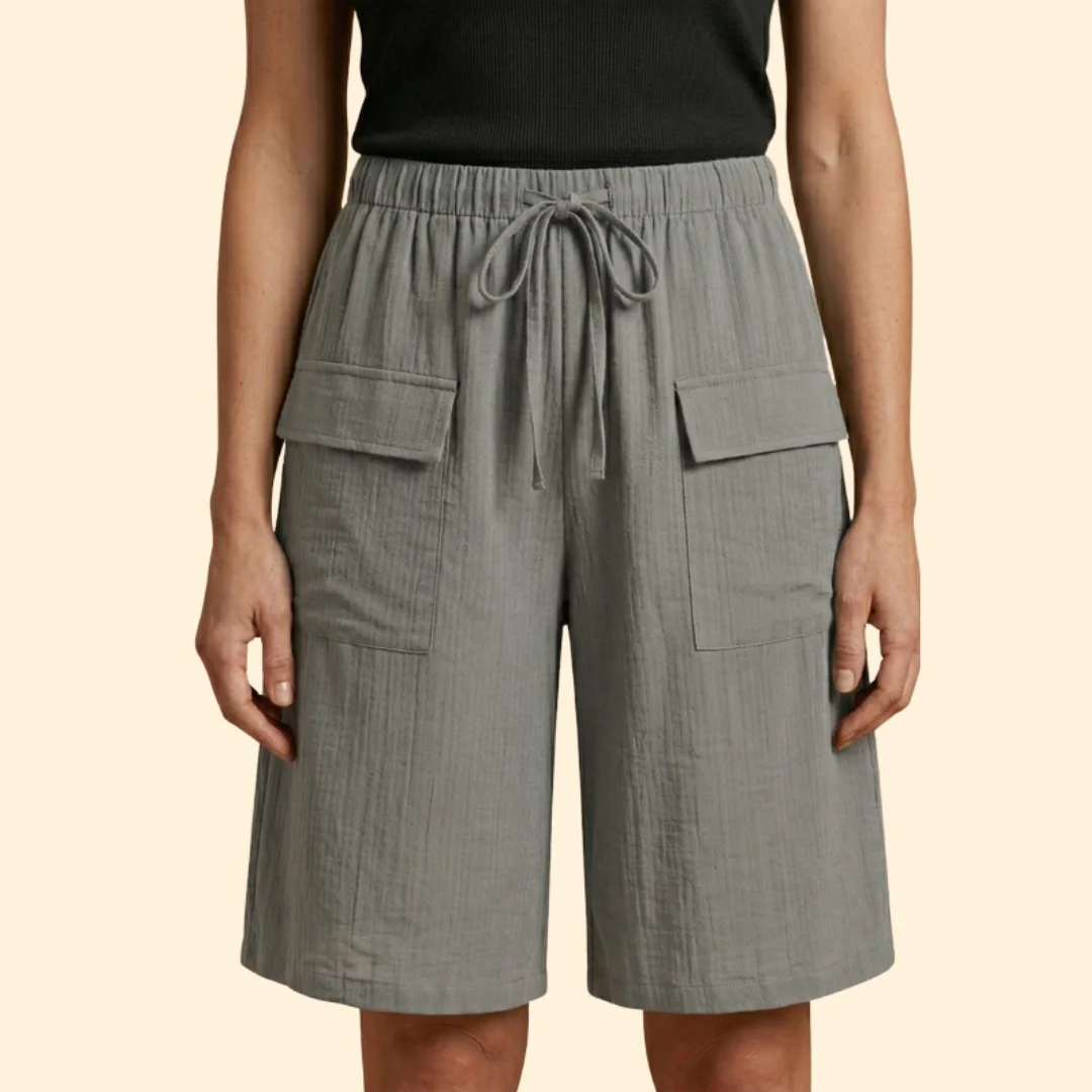Women’s Wide Leg Shorts with Cargo Pockets - Image 6