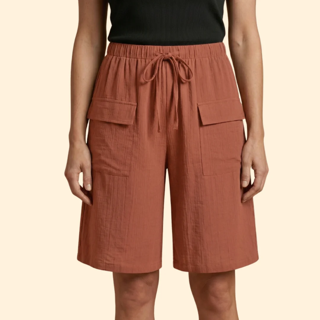 Women’s Wide Leg Shorts with Cargo Pockets - Image 8