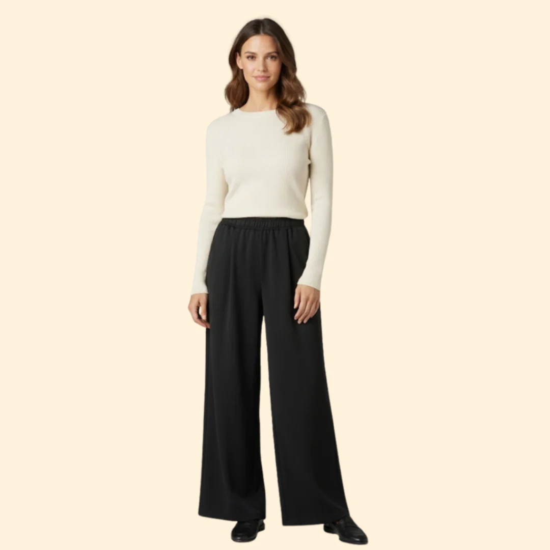 Women’s Wide Leg Trousers with High Waist - Image 2
