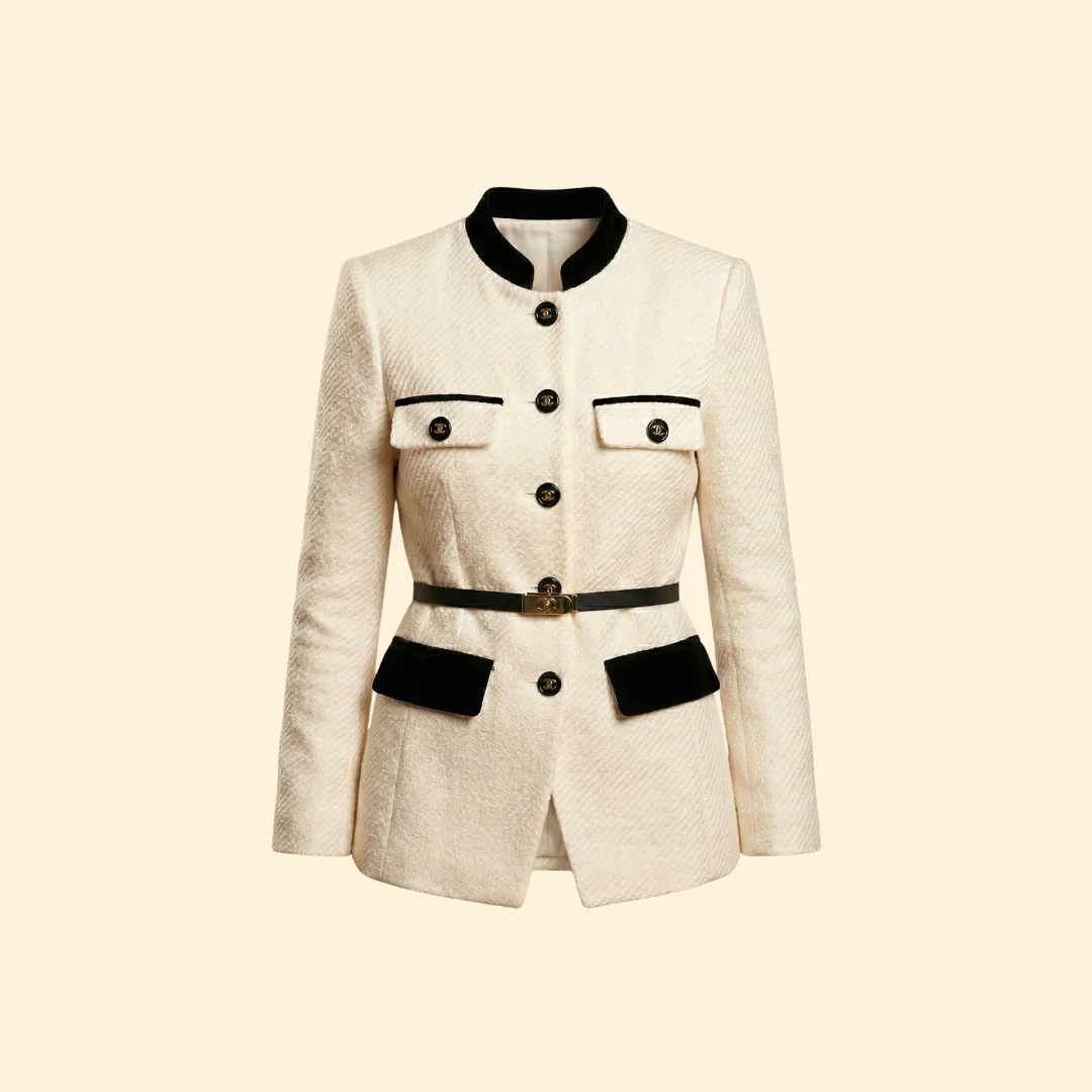 Women's Woolen Jacket with Buttons