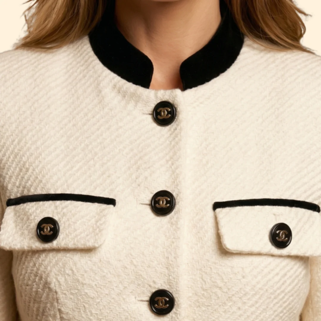 Women's Woolen Jacket with Buttons - Image 6