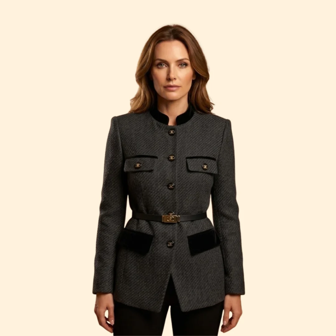 Women's Woolen Jacket with Buttons - Image 7