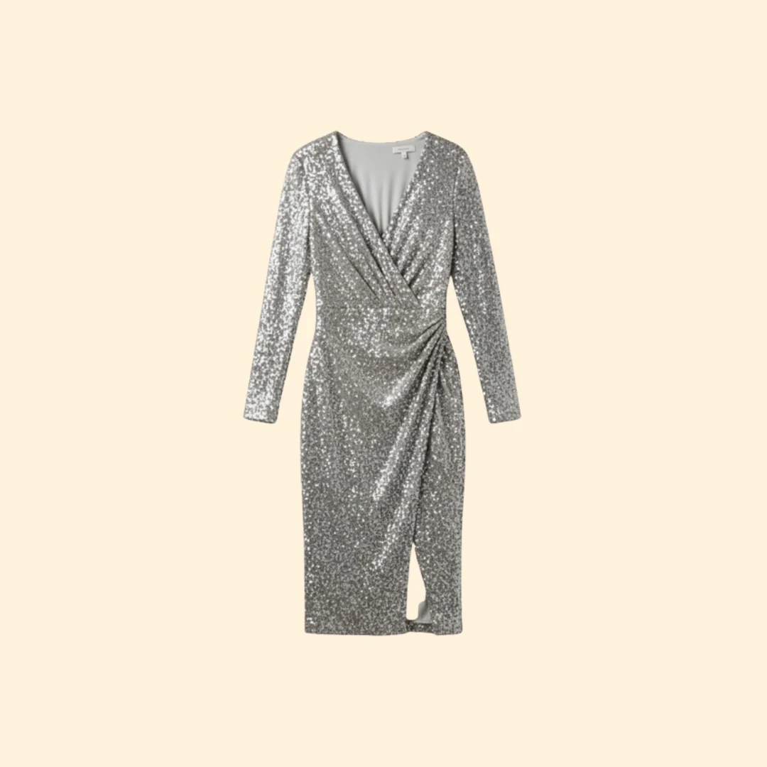 Women’s Wrap Dress Sequined Design