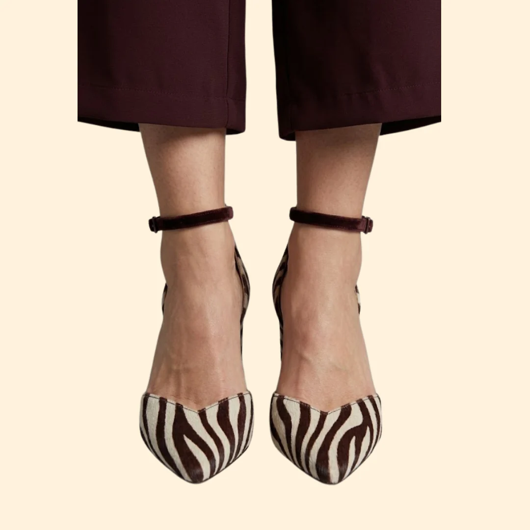 Women's Zebra Heel with Strap - Image 3