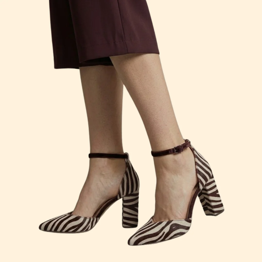 Women's Zebra Heel with Strap - Image 6